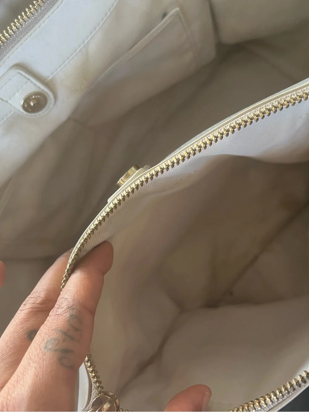 Coach Pebbled Leather Satchel in Light Taupe with Gold Hardware